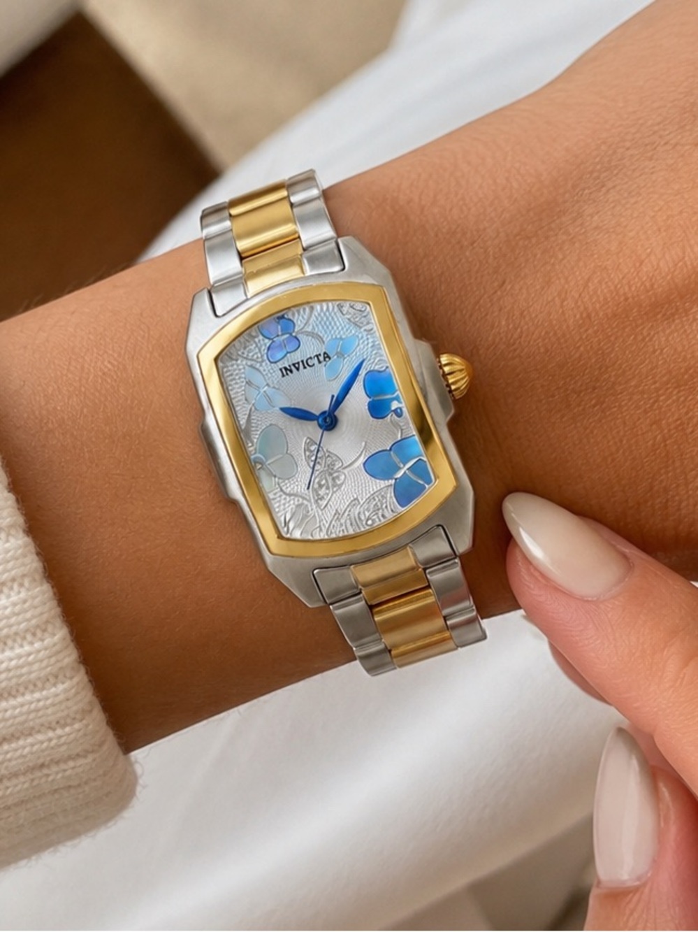 Invicta Lady Lupah Butterfly With Mother of Pearl & Crystal Accents